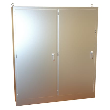 Hammond 3 Point Latch with Screw and Padlock Electrical Enclosures, 90.13 in H, 20.13 in D, 79 in W 2UHD907920N4SS